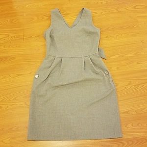 Banana Republic gray halter bowtie dress